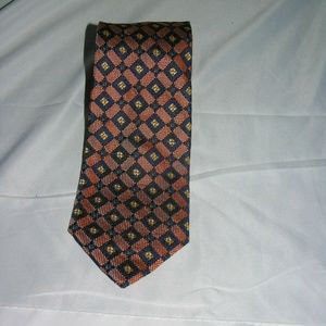 Jay Kos Blue Red Diamond Foulard Men Silk Necktie
